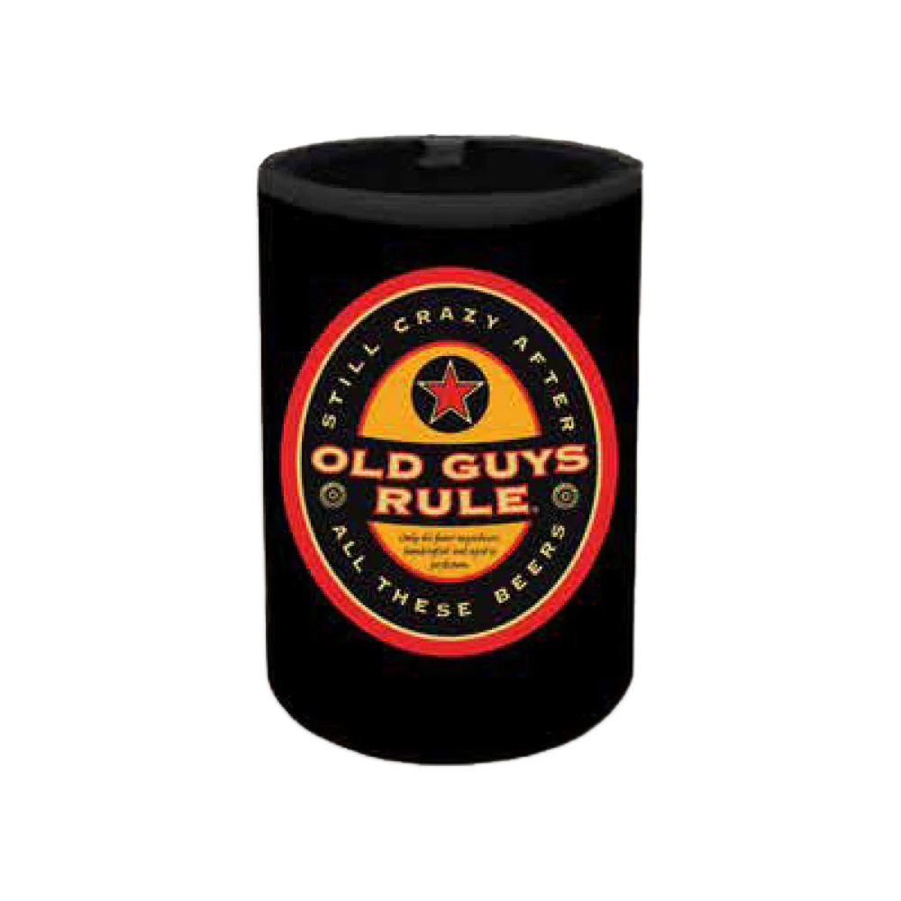 Beer Label Koozie Black Oh Man!